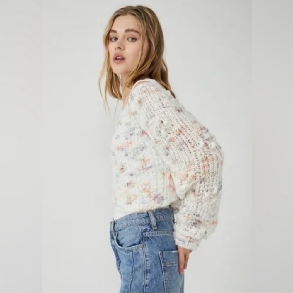 Free People Sunset Cloud Pullover Sweater Size XL - Picture 2 of 8